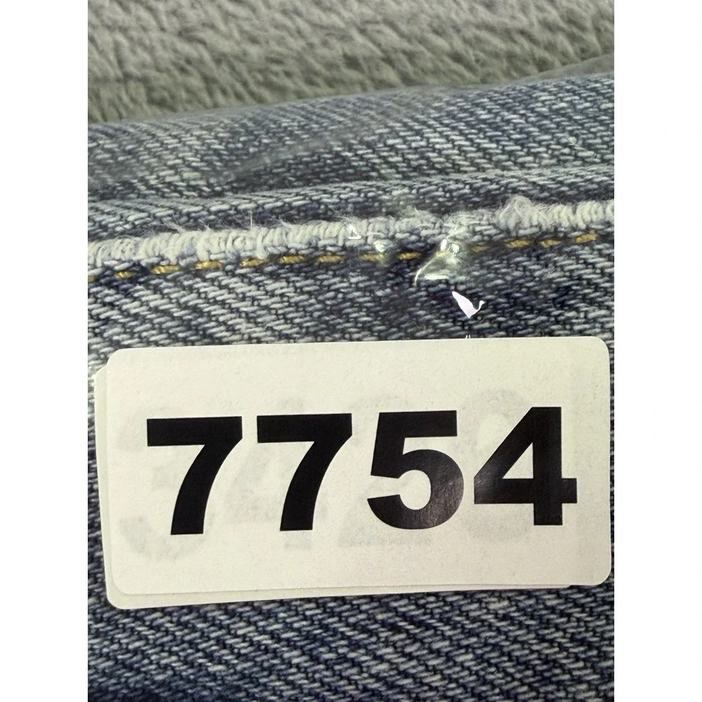 Levis 505 Jeans Mens 36x32 Blue Light Wash Denim‎ Straight Mid Rise Workwear